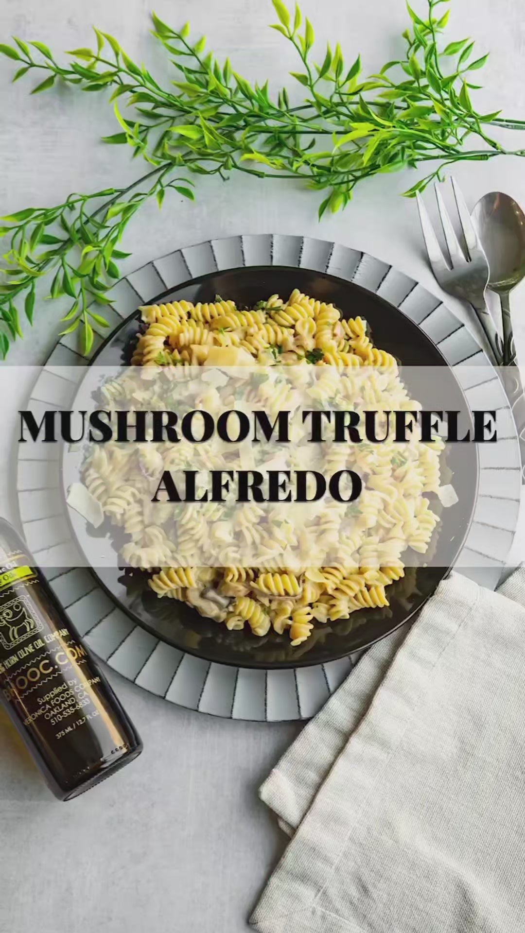 Black Truffle Oil Mushroom Alfredo Recipe