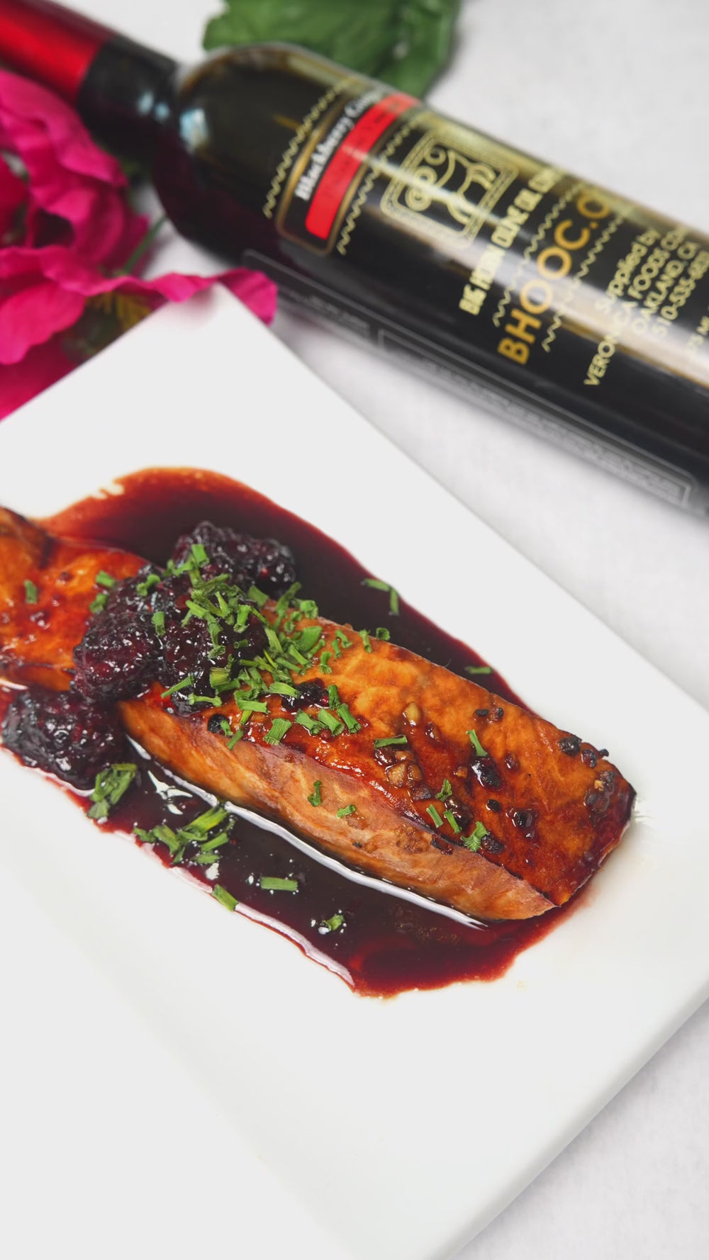 Blackberry Ginger Balsamic Vinegar Air Fried Salmon Recipe