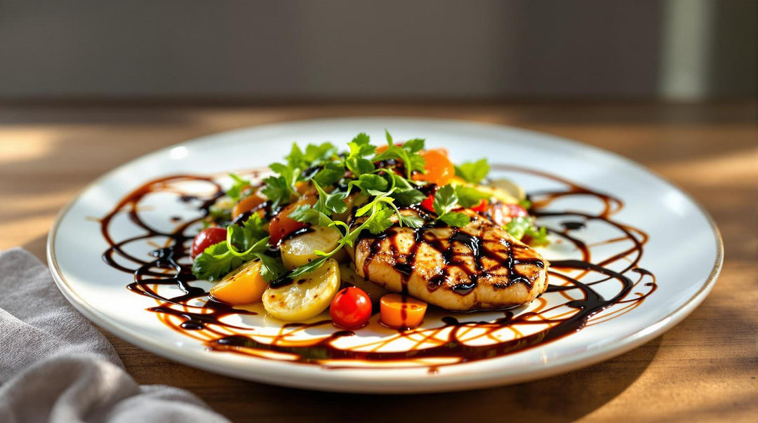 Balsamic Vinegar Reductions for Elegant Garnishes