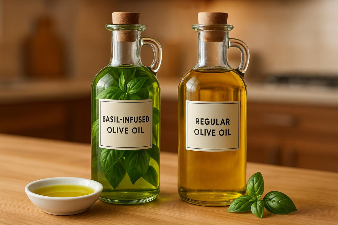 Basil-Infused Olive Oil vs. Regular Olive Oil