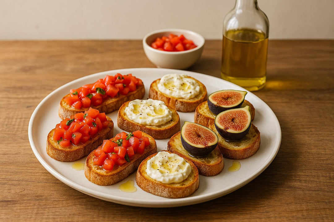 10 Crostini Toppings with Italian Olive Oil