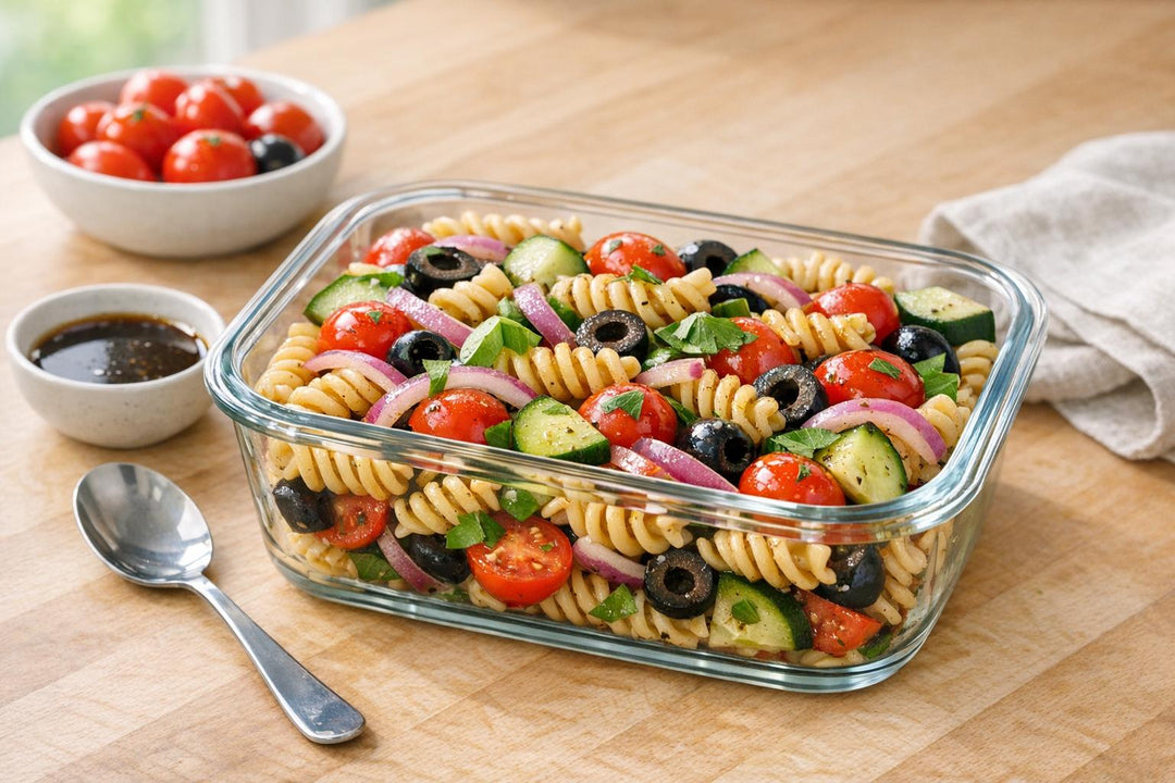 How to Make Balsamic Pasta Salad for Meal Prep