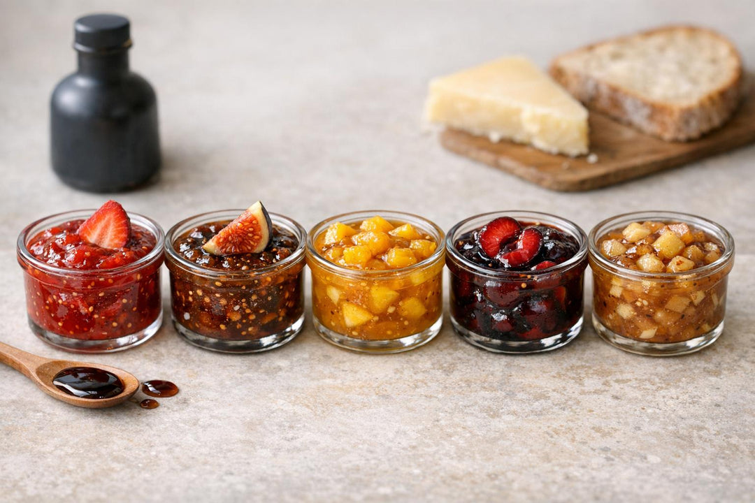 5 Fruit Chutneys with Balsamic Vinegar
