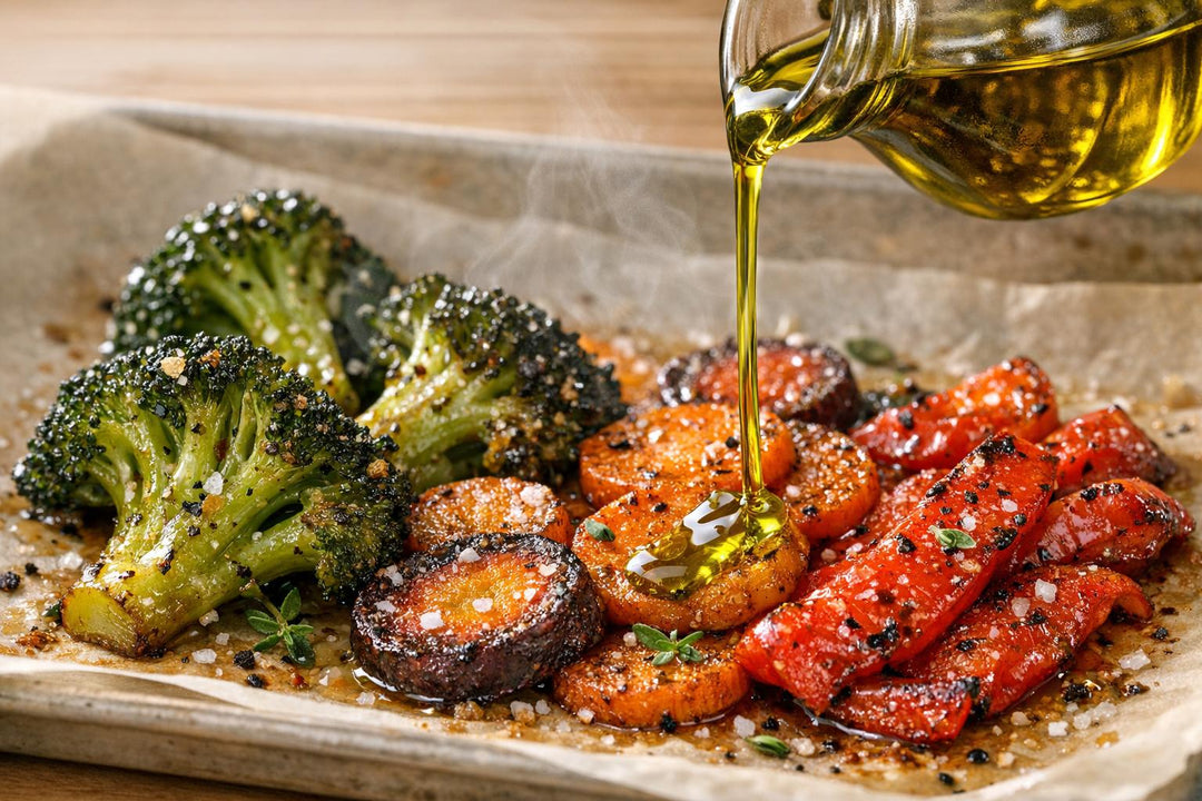Health Benefits of EVOO on Roasted Vegetables