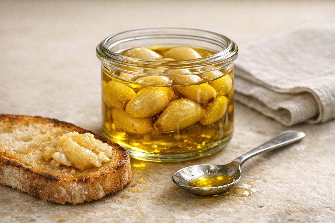 Confit Garlic Recipe with EVOO