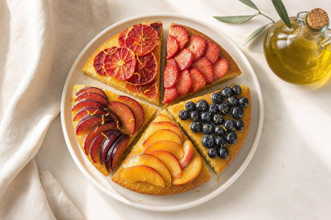 5 Olive Oil Cakes with Seasonal Fruits