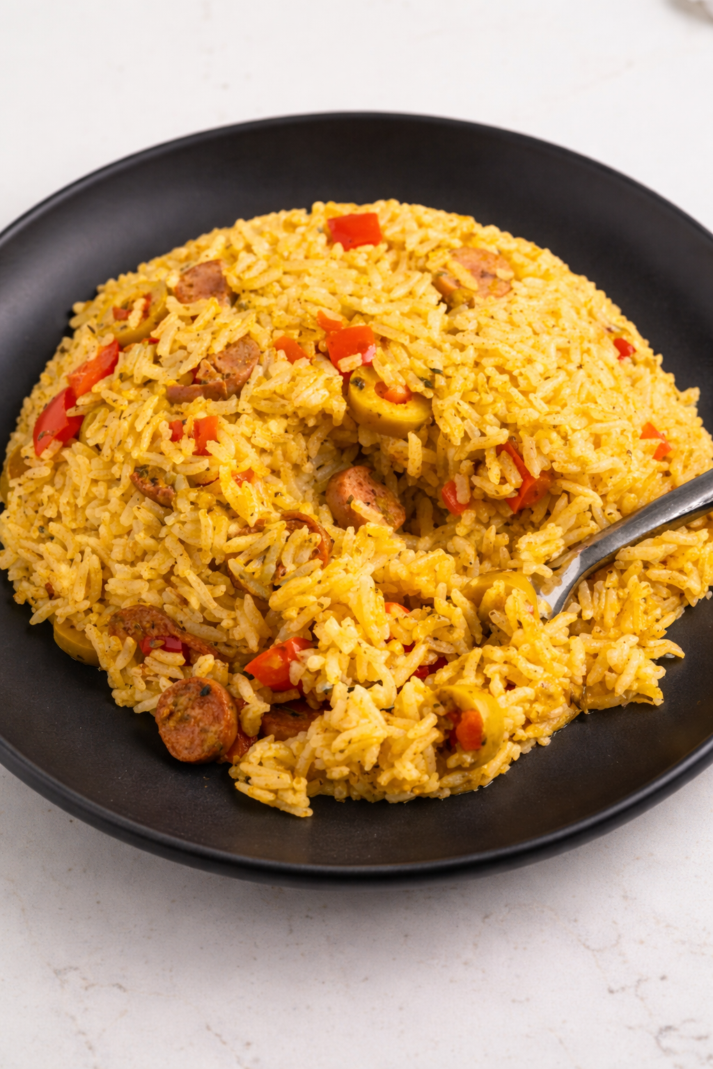 Big Horn–Style Arroz con Salchichas
