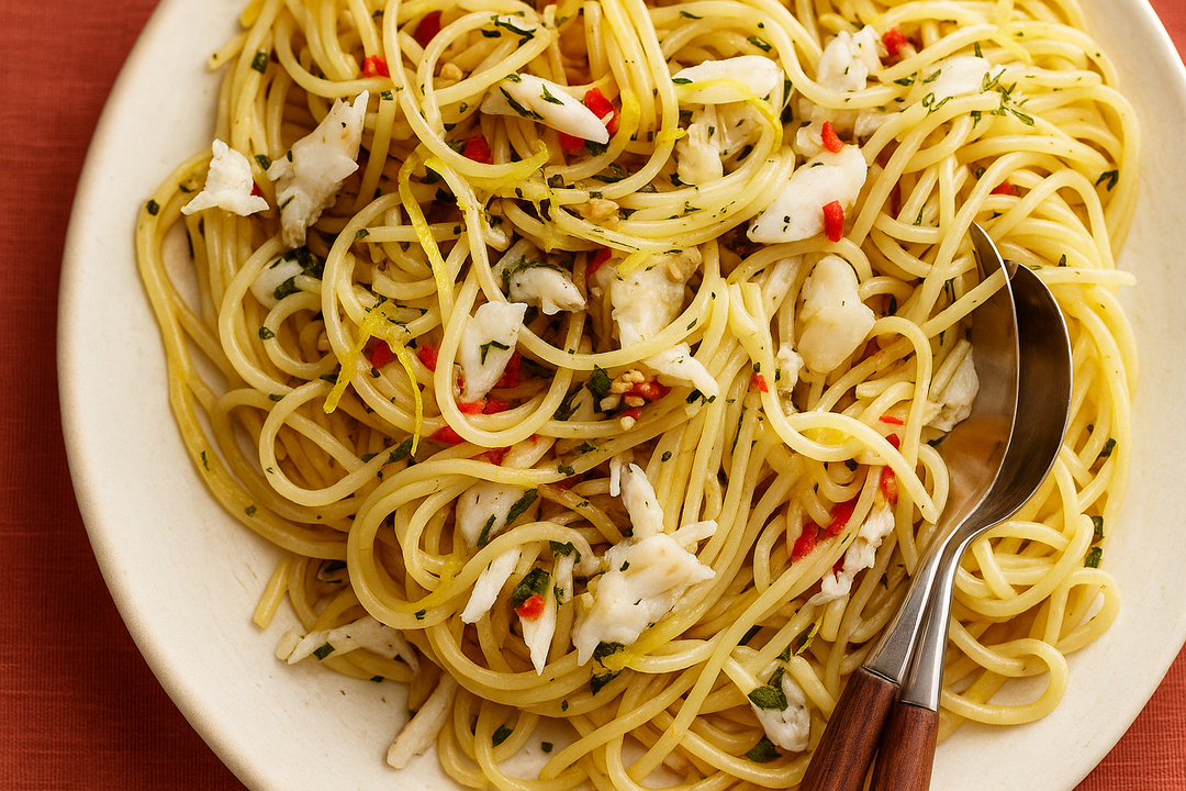 Spicy Crab & Herb Pasta