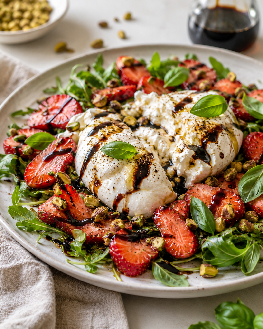 Strawberry Burrata Salad with Aged Balsamic