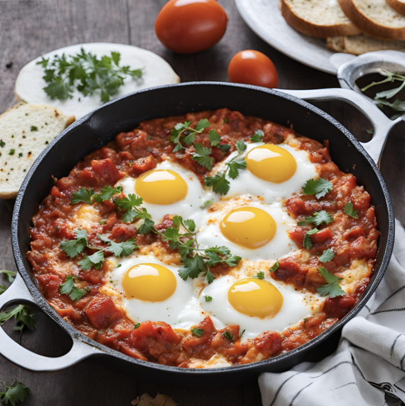 Shakshuka - A Savory, North-African Egg Dish