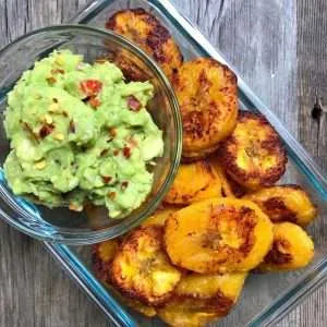 Spicy Guac & Crisp Baked Plantains Recipe