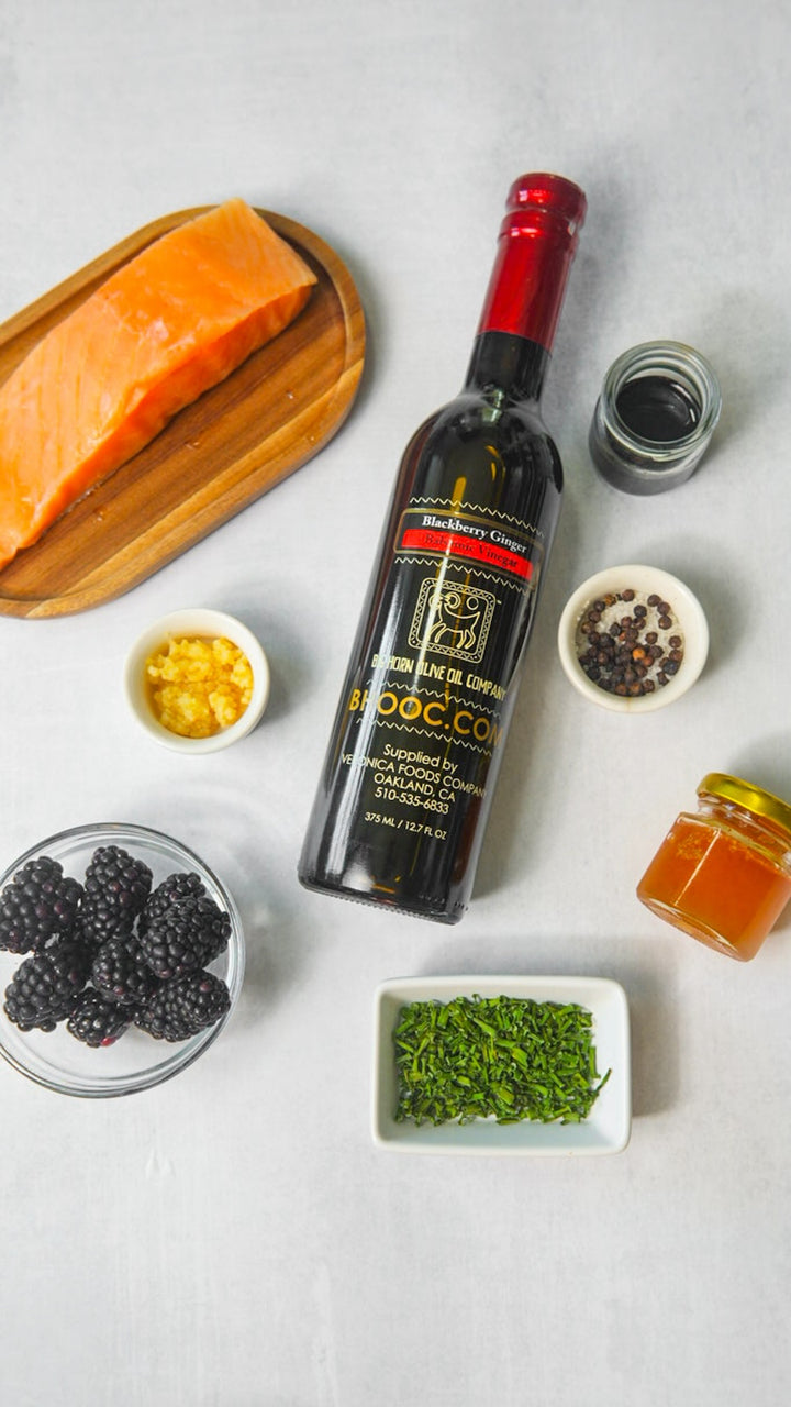 Blackberry Ginger Balsamic Vinegar Air Fried Salmon Recipe Ingredients