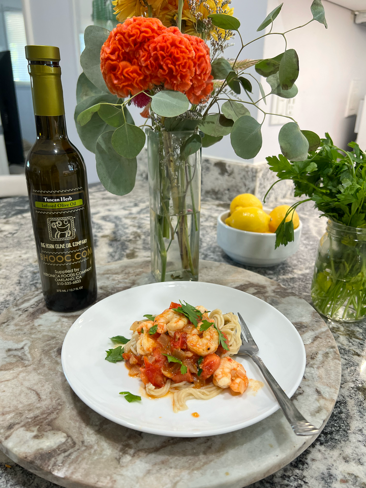 Tuscan Herb Olive Oil Shrimp Pasta